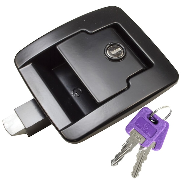 Global RV Compartment Door Lock, Slam Style, Black, FIC version, Keyed to G3xx BLL-40101-2006-1PK - main